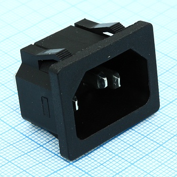 L-KLS1-AS-301-3 - Разъем 220В вилка на блок крепление на защелках