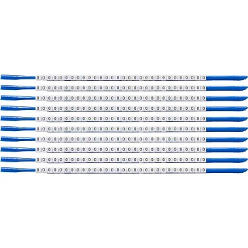 brd133000 - SCN-07-0 клипсы белые, 300шт/упак, для провода 1,9-2,4мм диаметра, легенда 0