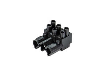 Вставка GESIS ST18/3B SW - Розеточная контактная вставка, 3 полюса, 2 точки подключения к контакту, винтовая фиксация, номинальное напряжение: 250V, номинальный ток: 16A, цвет: черный, серия gesis ST18/3