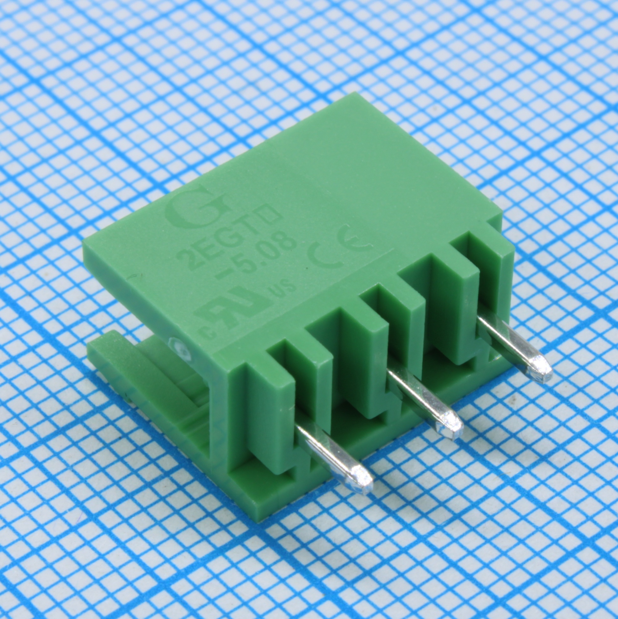2EGTV-5.08-03P-14-00 - Разъемный клеммный блок на плату, 3 контакта. Серия 2EGTV-5.08