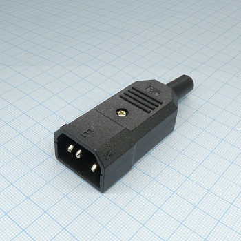 AS-413-EN - Евровилка сетевая на кабель (IEC 60320 C14)