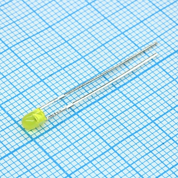 FYL-3004UYD1L - Светодиод 3мм/желтый/588нм/800мкд/45°