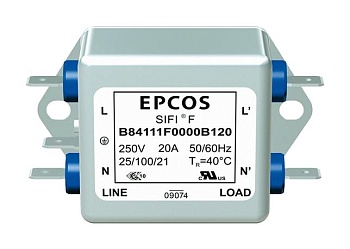B84111F0000B120 - EMC-фильтр SIFI-F, 2X20A, 2 x 0.1 мкФ (Х2) + 2 х 4700 пФ (Y2), 2 х 0.43 мГн