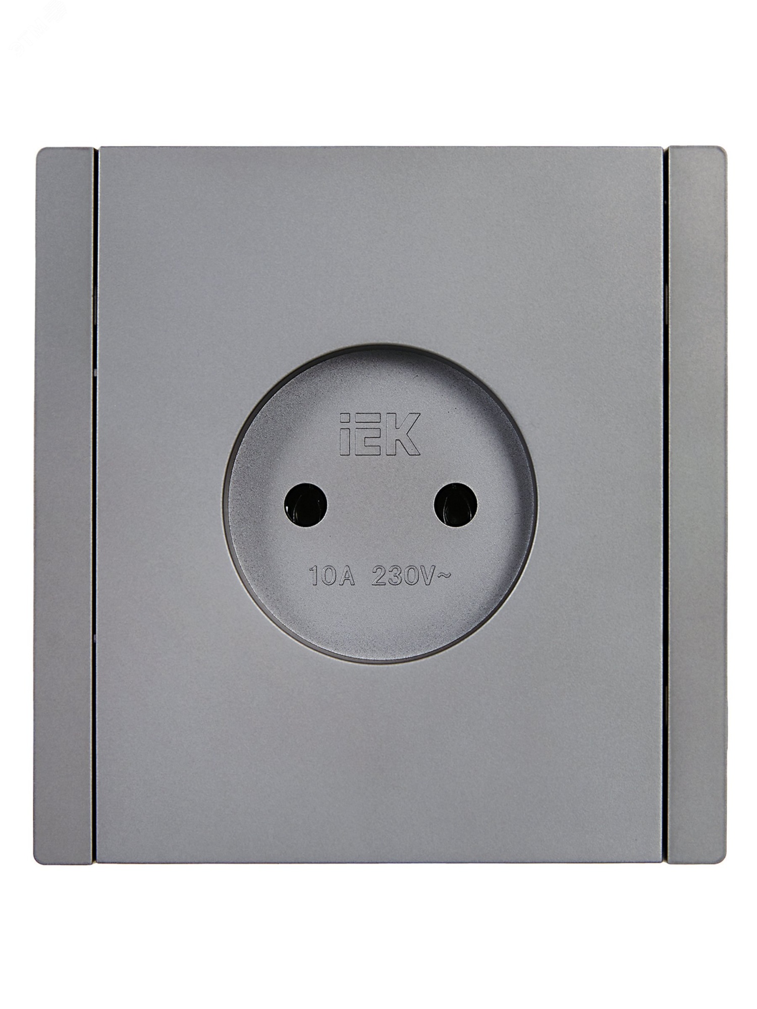 FORTE&PIANO Розетка 1-местная без заземления без защитных шторок винтовое крепление 10А FP518 сталь IEK FP-R10-10-K46