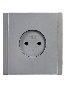 FORTE&PIANO Розетка 1-местная без заземления без защитных шторок винтовое крепление 10А FP518 сталь IEK FP-R10-10-K46