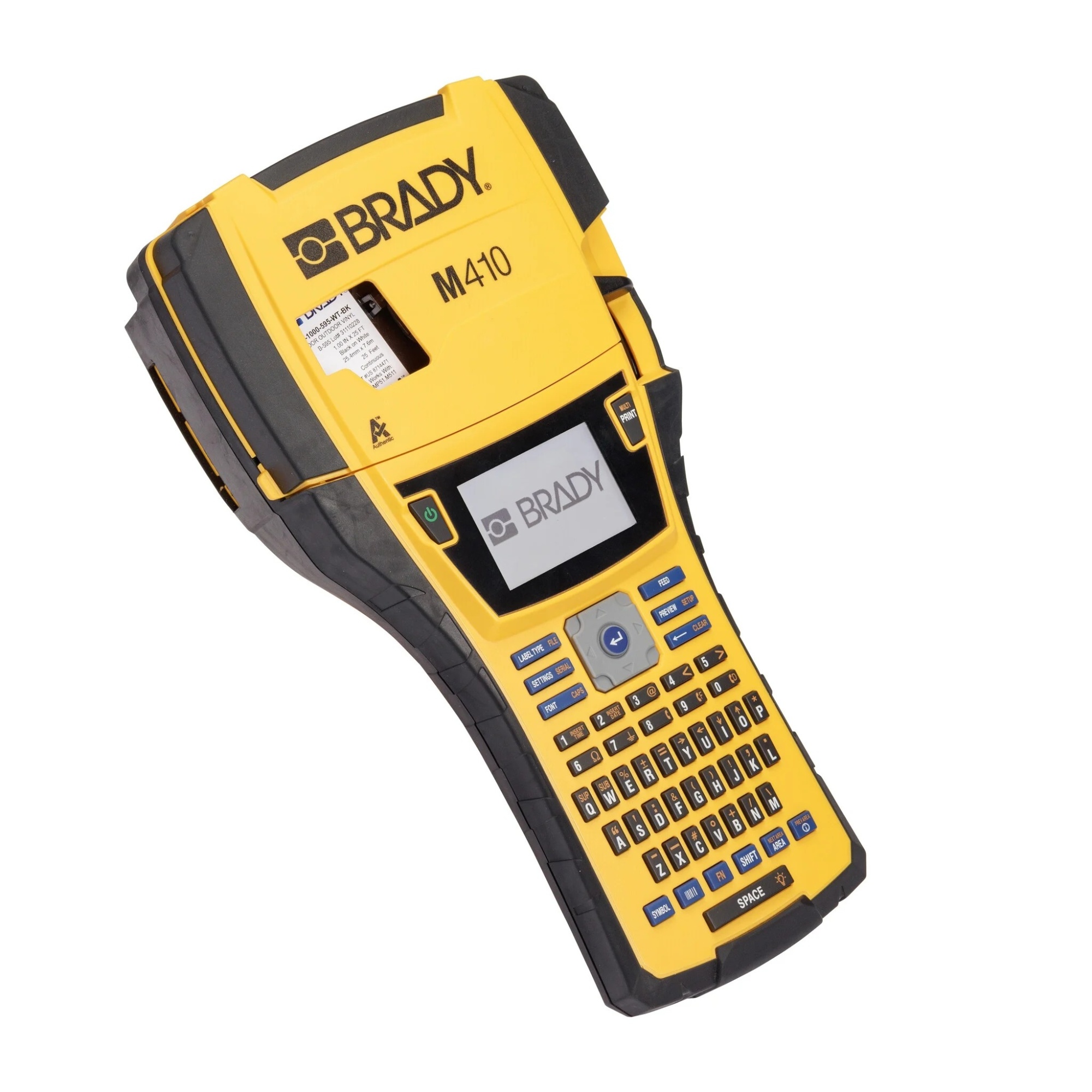 brd177180 - Принтер BRADY M410-EU с базовым ПО BWS, англ. клавиатура. В компл.: аккумуляторная батареей NiMH, зарядное устройство, картридж с виниловыми этикетками B-595, краткое руководство пользователя, кабель USB, USB-накопитель с драйвером и руководст