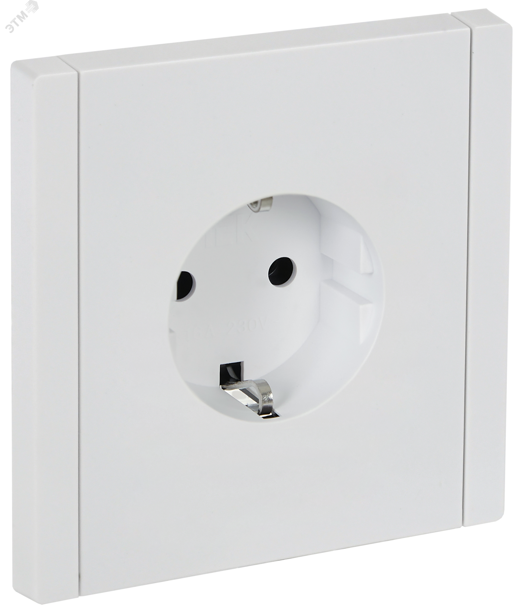 Розетка СП FORTE&PIANO FP214 16А с заземл. без защ. шторок безвинт. крепл. бел. IEK FP-R11-16-1-K01