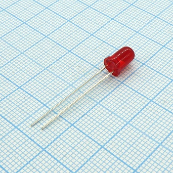 L-7113ID-5V - Светодиод 5мм/красный/625нм/12-30мкд/30°/встроенный резистор/5в