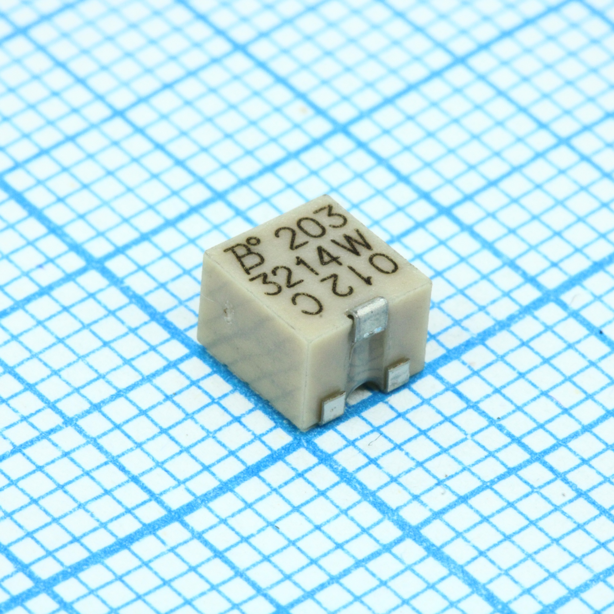 3214W-1-203E - Потенциометр многооборотный керметный 20кОм 0.25Вт SMD