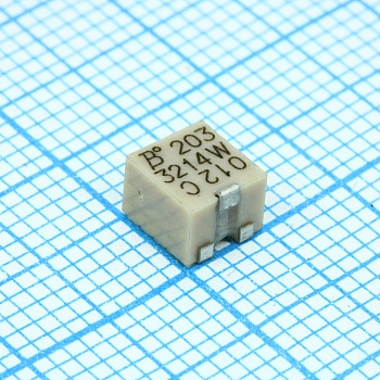 3214W-1-203E - Потенциометр многооборотный керметный 20кОм 0.25Вт SMD