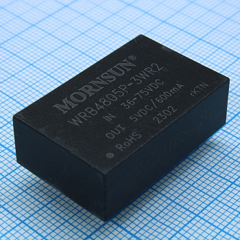 WRB4805P-3WR2 - Преобразователь DC/DC на печатную плату 3Вт вход 36...75В выход 5В 600мА