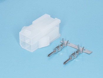 MF-4M - Разъем питания (с контактами) Mini-Fit, 4pin, вилка на кабель, шаг 4,2мм