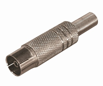 TV-разъем гнездо никелированный c пружиной 05-2014-4