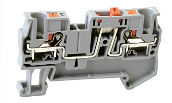 Клемма с ножевым размыкателем UJ6-4SK - Клемма с ножевым размыкателем, тип фиксации провода: push-in, номинальное сечение: 4 мм кв., 20A, 500V, ширина: 6,2 мм, цвет: серый, тип монтажа: DIN 35