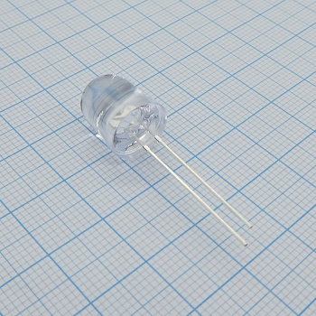 FYL-10013LRC1A - Светодиод 10мм/красный/625нм/600мкд/прозрачный/20°