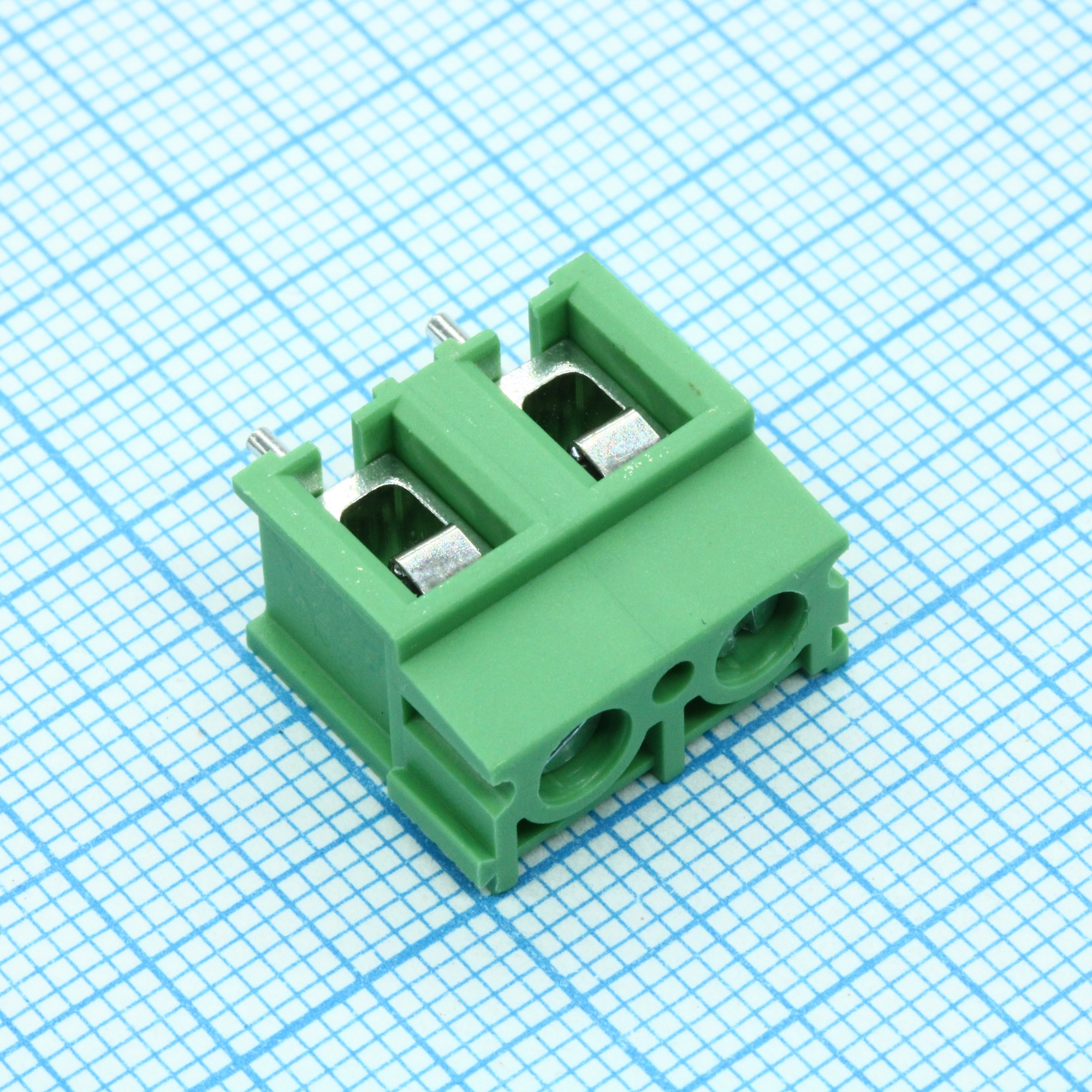 DG302-7.5-02P-14-00A(H) - Винтовой клеммный блок с защитой провода, 2 контакта. Серия DG302-7.5