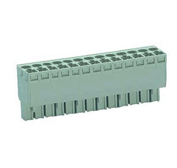 Розетка Wiecon 8113 BFK / 13 TOP K - Розеточный разъем, прямой, на кабель, шаг 5 мм, 13 полюсов, номинальное сечение: 2,5 мм кв., пружинная фиксация провода, 400V, 12А, без маркировки, цвет: серый, серия 8113 BFK