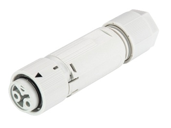 Разъем RST16I3/2S B1 ZT4    GL - Розеточный разъем на кабель диам. 5-9,5 мм, IP68(69k), 2 полюса, цвет: серый, номинальные характеристики: 250V 16A, серия gesis RST MINI