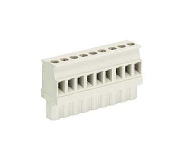 Розетка Wiecon 8113 B / 9 VL OB - Розеточный разъем, прямой, на кабель, шаг 5,00 мм, 9 полюсов, номинальное сечение: 2,5 мм кв., винтовая фиксация провода, 400V, 12А, без маркировки, цвет: серый, серия 8113 B VL