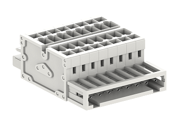 Переходник вилка/розетка 435502 - Переходник вилка/розетка, шаг: 3.5 мм, исполнение: стандартное, 160V, 10A, цвет: серый