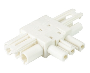 Разветвитель GST18I3V 2P1T SV   WS - Распределительное устройство, 1 вход / 2 выхода, тип: T, 3 полюса, серия gesis GST18i3, номинальное напряжение: 250V, номинальный ток: 20А, цвет: белый