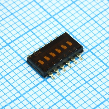 A6H6102 - Переключатель DIP 6 групп 24В 0,025А, 1.27мм для поверхностного монтажа