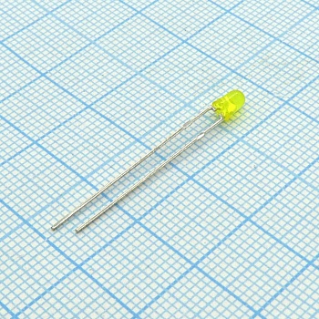 L-7104YD - Светодиод 3мм/желтый/588нм/8-15мкд/40°