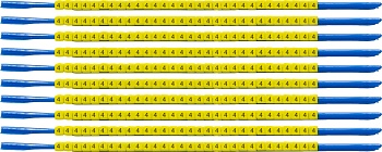 brd333004 - SCNG-07-4 клипсы жёлтые, 300шт/упак, для провода 1,9-2,4мм диаметра, легенда 4