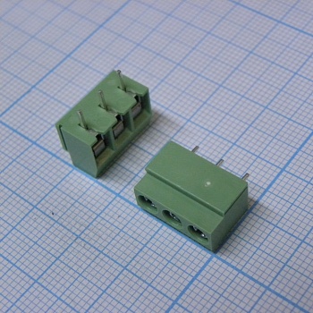 DG126-5.0-03P-14-00A(H) - Винтовой клеммный блок с защитой провода, 3 контакта. Серия DG126-5.0