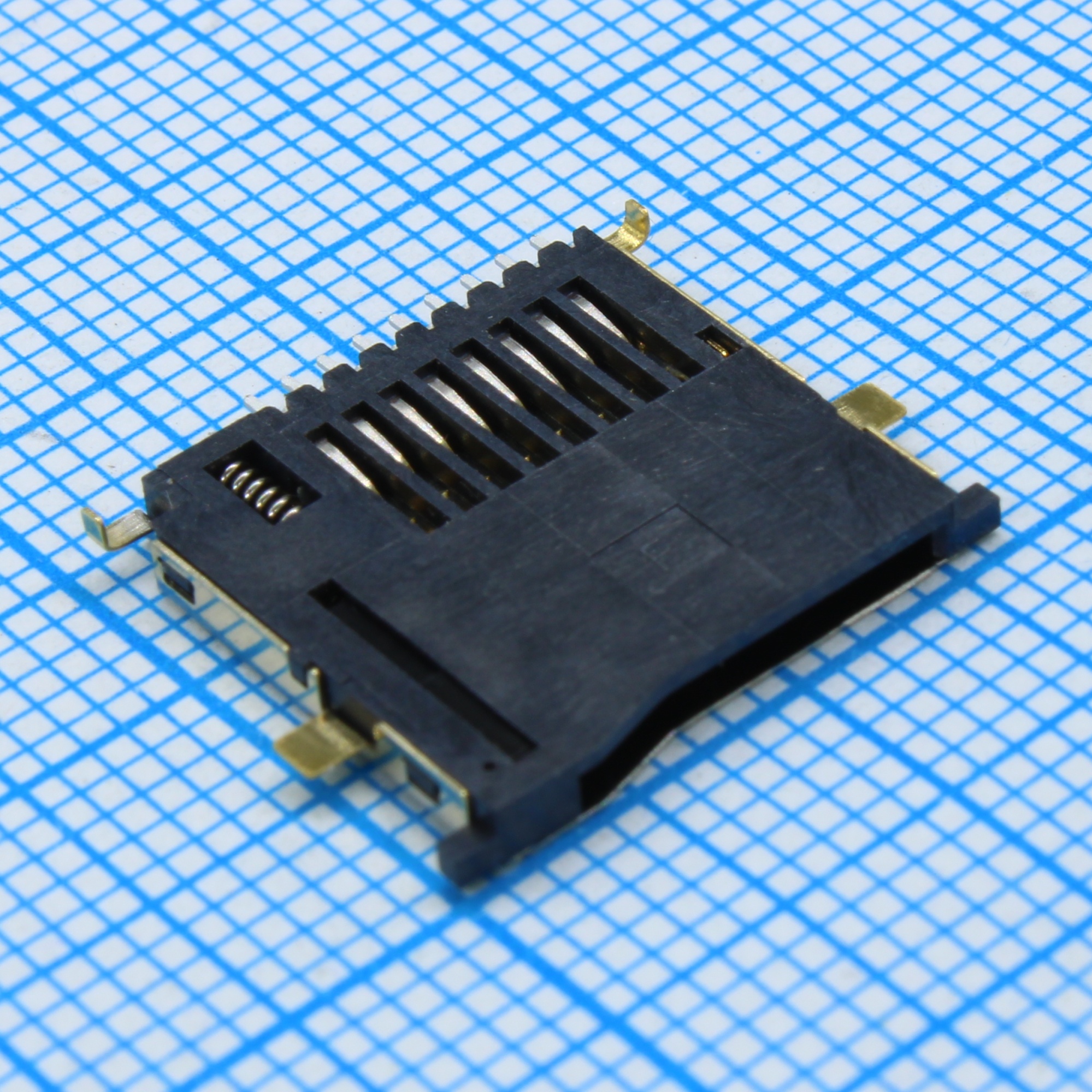 DS1139-09-10SS4BSR - Держатель карты Micro SD низкопрофильный H=1.85мм SMT