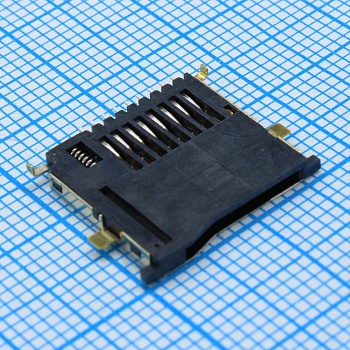 DS1139-09-10SS4BSR - Держатель карты Micro SD низкопрофильный H=1.85мм SMT