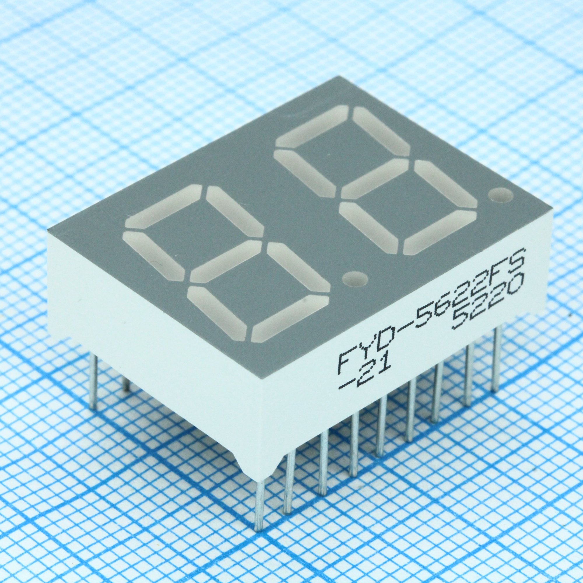 FYD-5622FS-21 - 2-х разрядный индикатор 14,2мм/красный/660нм/15-20мкд/ОА