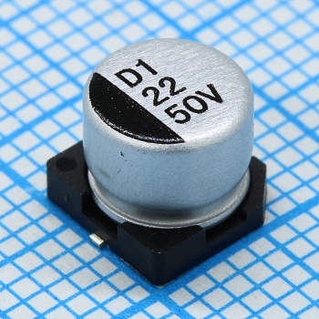 CD050M220E5APKKKV00R - Конденсатор алюминиевый электролитический SMD 22мкФ 50В ±20% (6.3х5.4)мм 2.2Ом 165мА 2000час 105°C лента на катушке