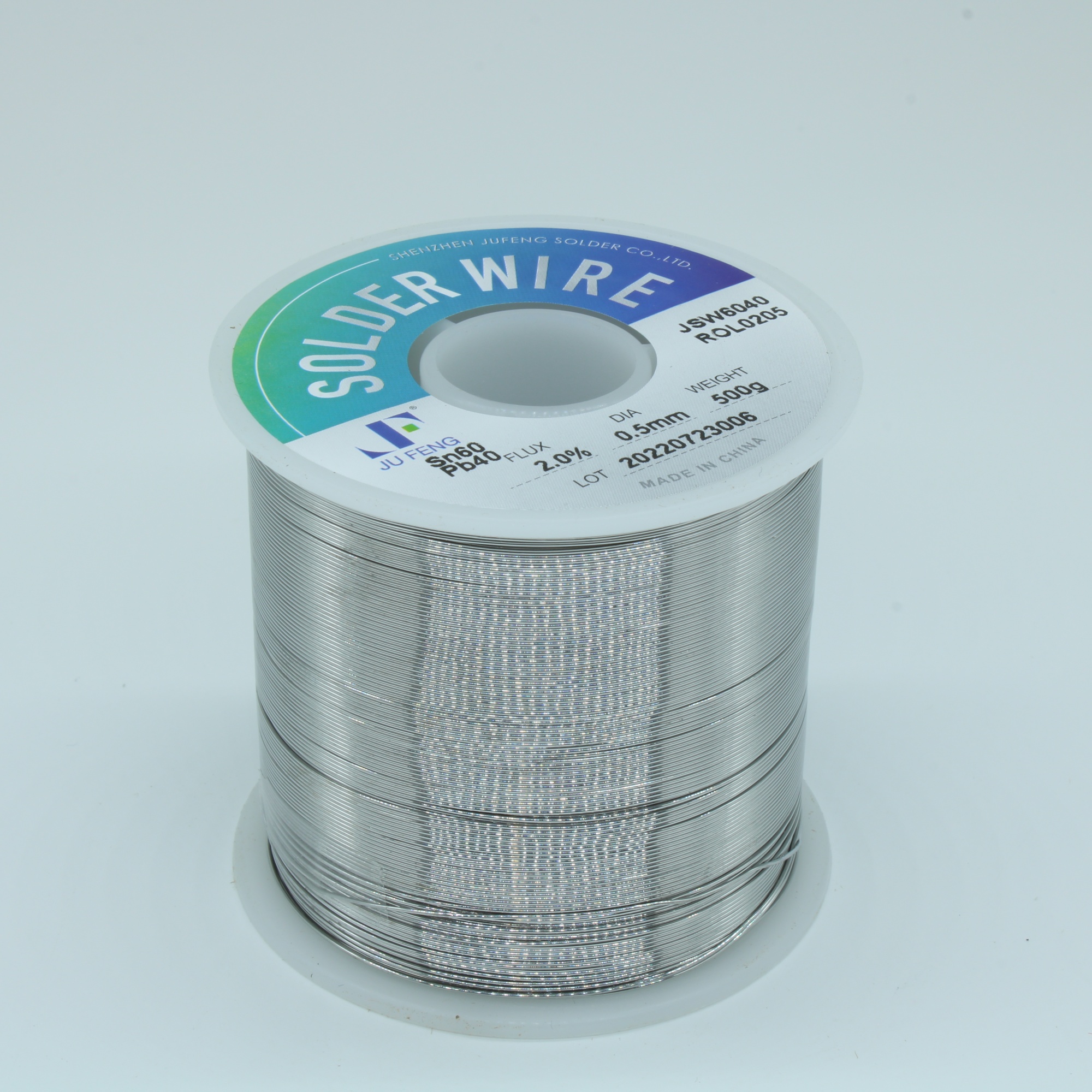 Припой 60/40 ROL0 2% флюса 0,5мм 500гр - Припой трубчатый ПОС-60 с безгалогенным неактивным флюсом ROL0, d 0,5мм, 500 г