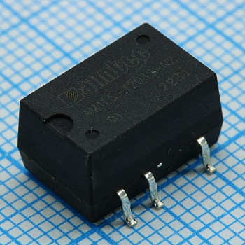 AM1LS-1203S-NZ - DC/DC, 1Вт, вход 10.8…13.2В, выход 3.3В/0.303А, изоляция 1500В DC, КПД 75%, максимальная емкостная нагрузка не более 220мкФ, для поверхностного монтажа, 12.7x11.2x7.25мм, -40…105°C, пластик