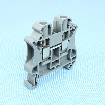 UT 6 - Проходные клеммы, номинальное напряжение: 1000 В, номинальный ток: 41 A, тип подключения: Винтовые зажимы, количество точек подсоединения: 2, cечение: 0,2 мм? - 10 мм?, AWG: 24 - 8, ширина: 8,2 мм, высота: 46,9 мм, цвет: cерый