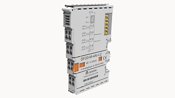 Модуль ввода аналог. DF20-M-4AI-I-2 - Модуль ввода, аналоговый, 4 канала, разрешение 16 бит, 0 - 20мA, тип монтажа: DIN35