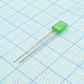 L-103GDT - Светодиод 2х5мм/зеленый/568нм/2-5мкд/140°