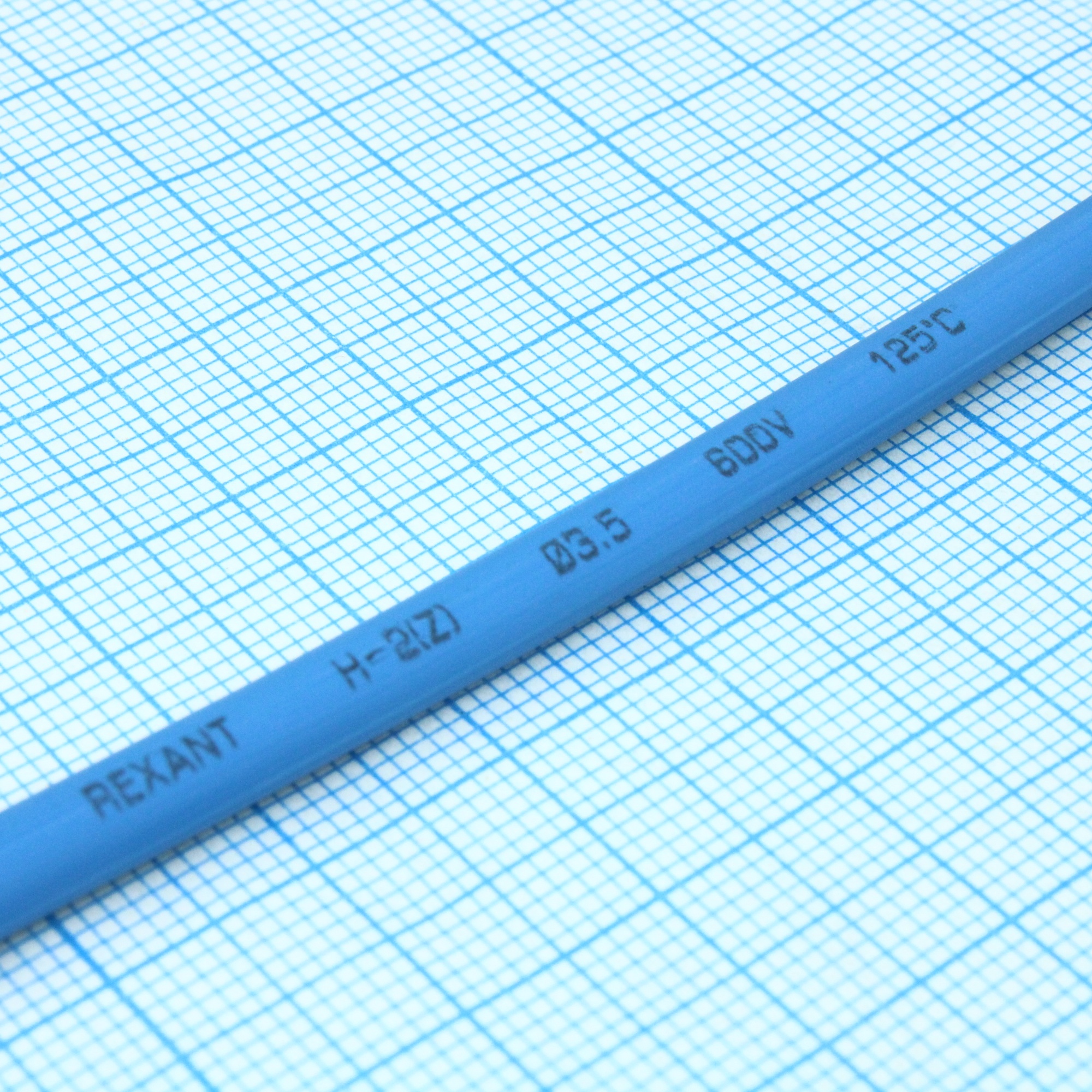 Трубка термоусадочная ТУТ нг 3,5/1,75 синяя - 1м, не поддерживает горение