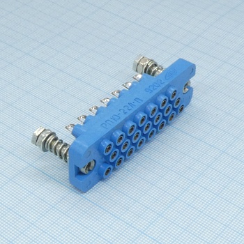 РП10-22 Л-П розетка - Соединитель  низкочастотный, прямоугольный, внутреннего монтажа