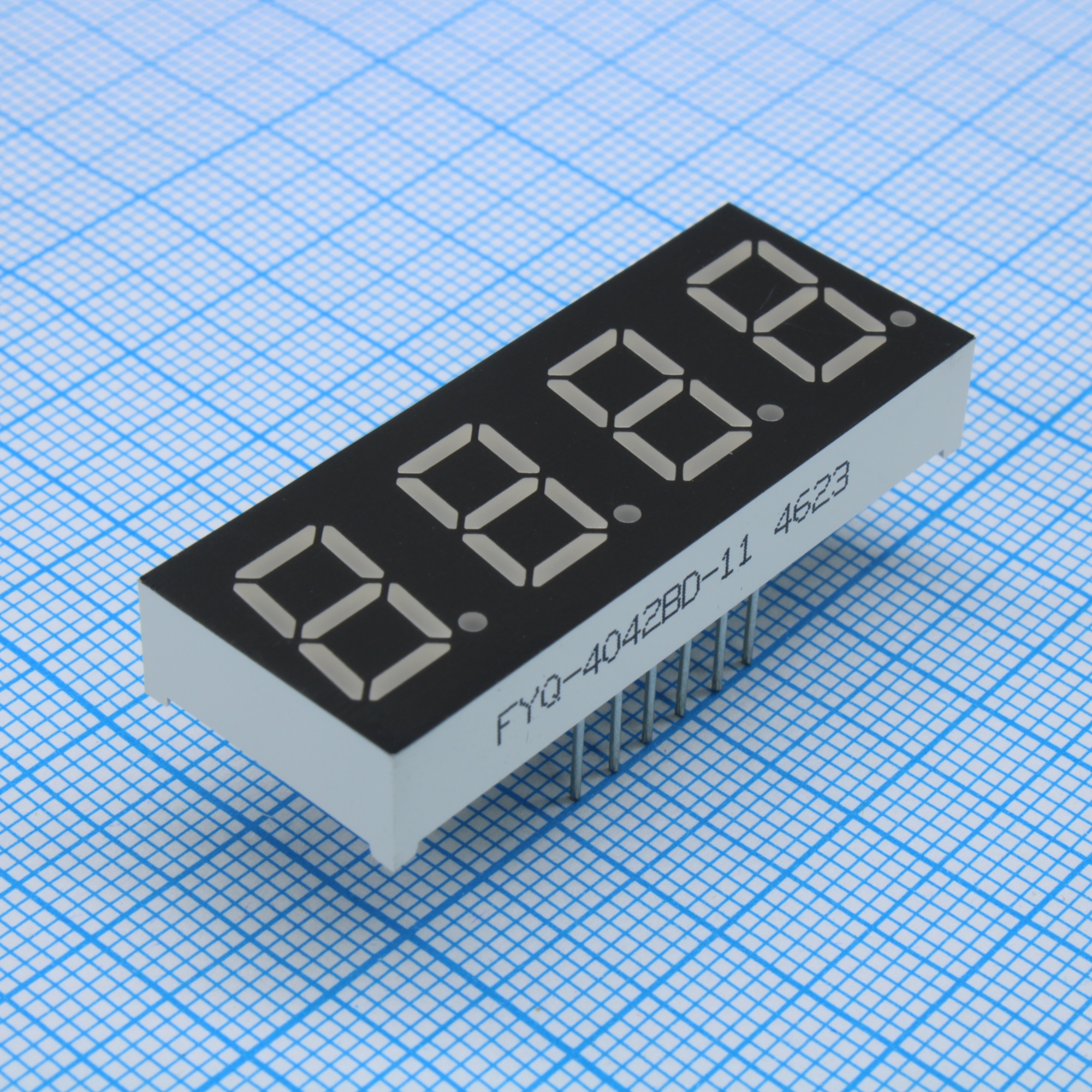 FYQ-4042BD-11 - 4-х разрядный индикатор 10,16мм/красный/660нм/20-30мкд/ОА