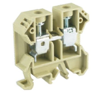 Проходная клемма USK-16 - Проходная клемма, тип фиксации провода: винтовой, номинальное сечение: 16 мм кв., 76A, 800V, ширина: 12 мм, цвет: бежевый, тип монтажа: DIN 35