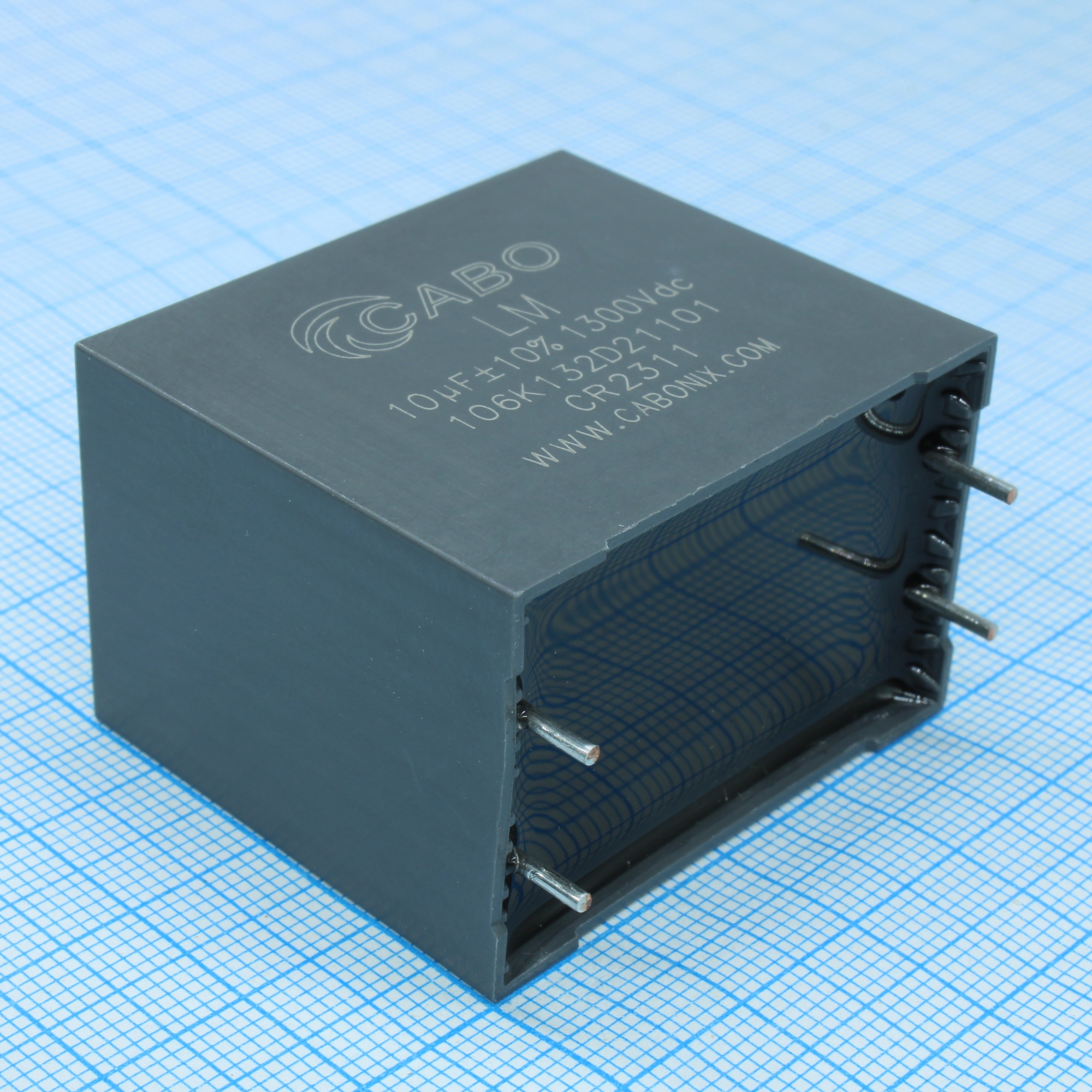 106K132D21101 - Конденсатор металлоплёночный полипропиленовый 10 мкФ ±10% 1300 В dc 22 А, (42  Х 28 Х 37 мм) шаг выводов 37.5 мм