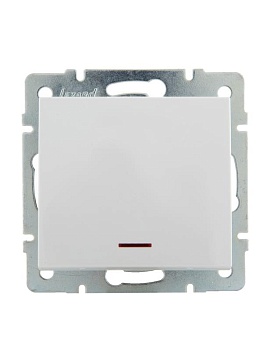 Выключатель RAIN с подсветкой белый механизм 703-0288-111