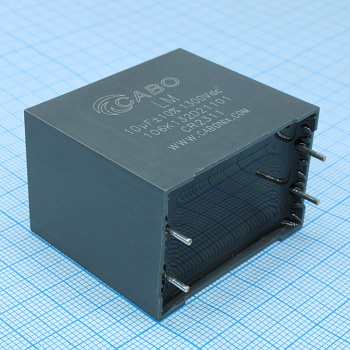 106K132D21101 - Конденсатор металлоплёночный полипропиленовый 10 мкФ ±10% 1300 В dc 22 А, (42  Х 28 Х 37 мм) шаг выводов 37.5 мм