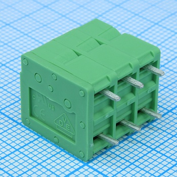 DG271V-5.0-03P-14-00A(H) - Нажимной безвинтовой клеммный блок 3 контакта. Серия DG271V-5.0