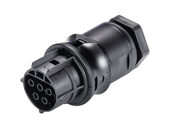 Разъем RST20I5SXB1 M00 SW - Взрывозащищенный розеточный разъем в панель, М20, IP68(69k), 5 полюсов, винтовая фиксация провода, номинальные характеристики: 250/400V, 20A, цвет: черный, серия RST Ex