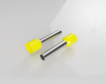 Наконечник 06.600.3027.0 - Наконечник кабельный, трубчатый, изолированный, удлиненный, S=6мм, L=26мм, желтый