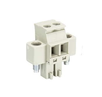 Розетка Wiecon 8813 B / 2 VR F - Розеточный разъем, прямой, на кабель, с монтажными фланцами, шаг 3,81 мм, 2 полюса, номинальное сечение: 1,5 мм кв., винтовая фиксация провода, 250V, 8А, с маркировкой, цвет: серый, серия 8813 B VRF