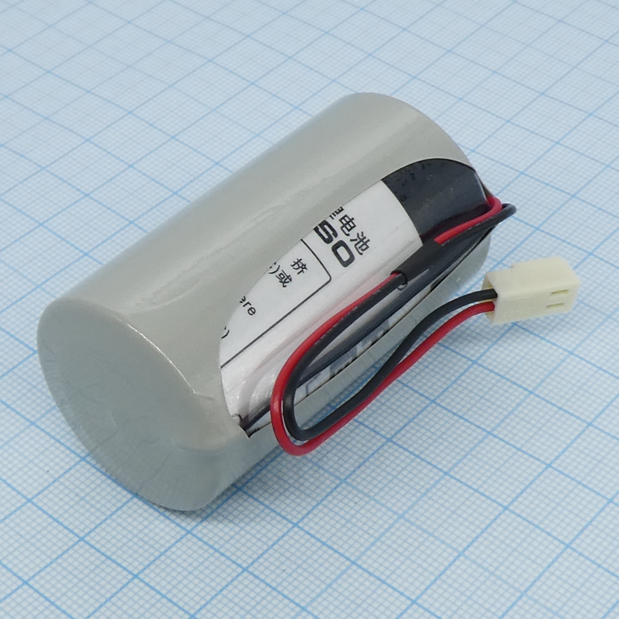 ER34615H-LD/-JST2510 - Li, SOCl2 батарея типоразмера D, 3.6В, 19Ач, разъем с проводами приварены к выводам, -55...85 °C